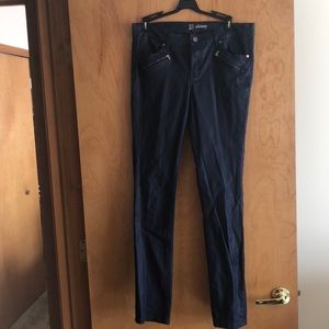 Size 10 navy blue sheen stretch pant